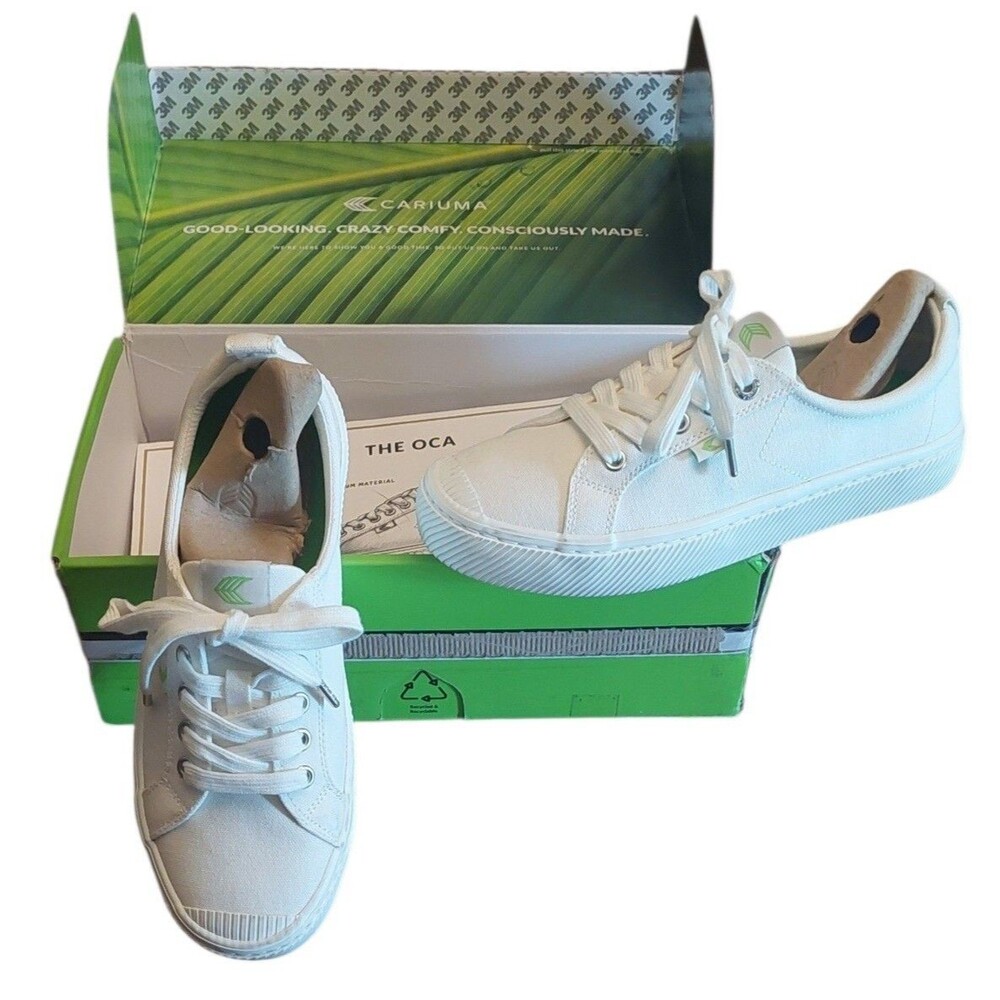CARIUMA OCA Low Off-White Canvas Sneaker Women's 8 New Customer Return Men's 6.5